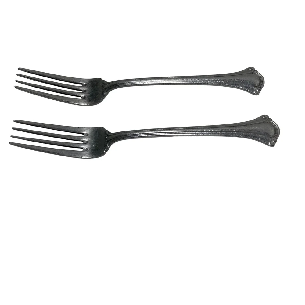 Serco SEO8 Palm Stainless Dinner Fork Scroll Tip Korea Set 2 7.25